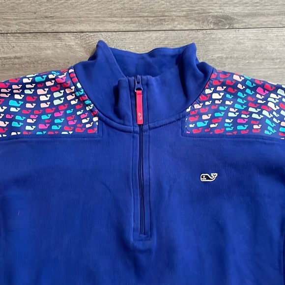 Vineyard Vines, Zip Jacket, Medium, Womens, Pink and Blue, 100% cotton - Picture 2 of 5